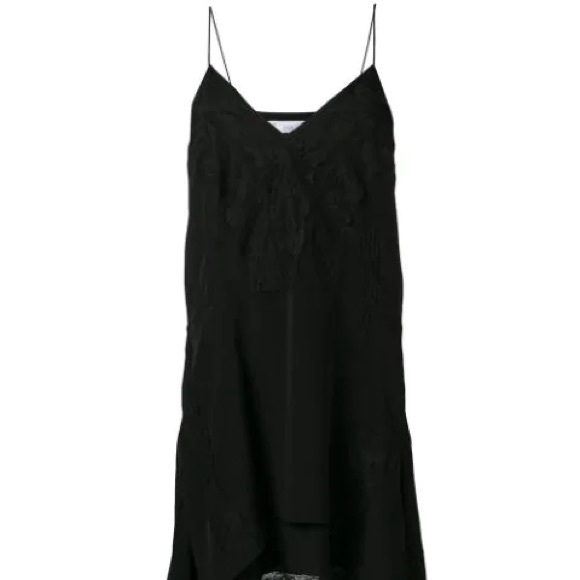 Gift V-Neck Lace Trim Handkerchief Dress - Picture 4 of 4